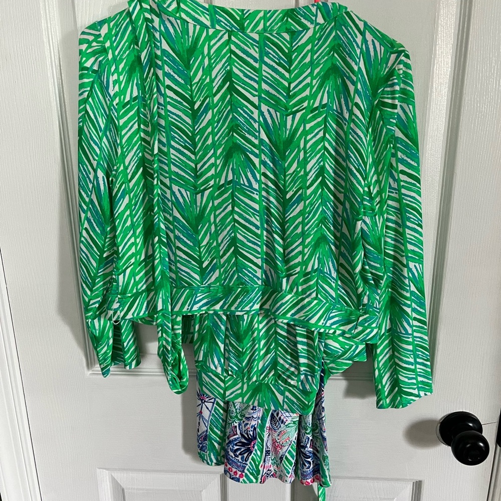Lilly Pulitzer Ruari Wrap Crop Top and Skirt - Picture 3 of 5